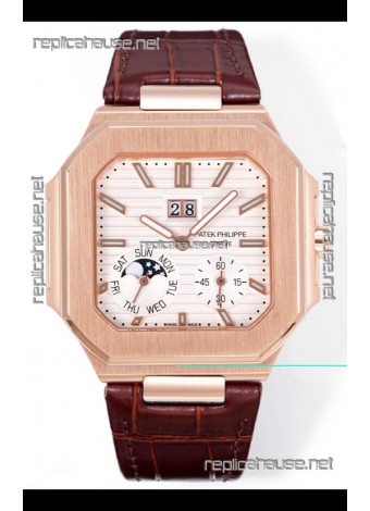 Patek Philippe Cubitus 5822 Rose Gold Casing White Dial Swiss Replica Watch