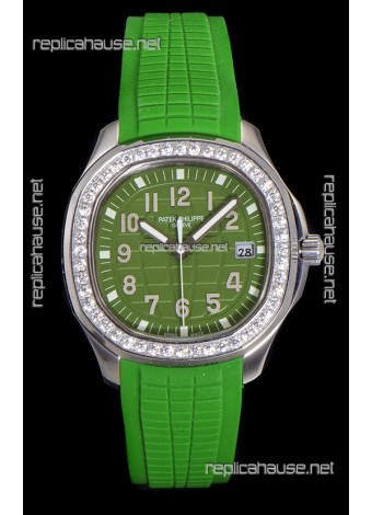 Patek Philippe Super Clone Aquanaut Stainless Steel Green Dial 38.5MM Watch 
