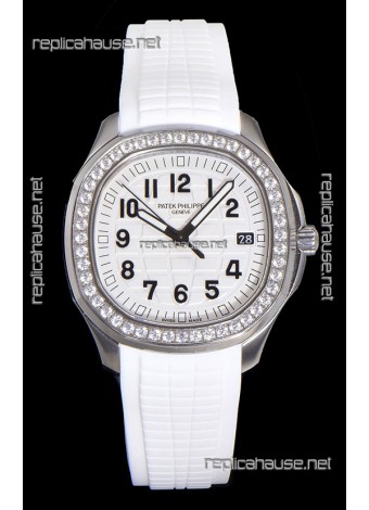 Patek Philippe Super Clone Aquanaut Stainless Steel White Dial 38.5MM Watch 