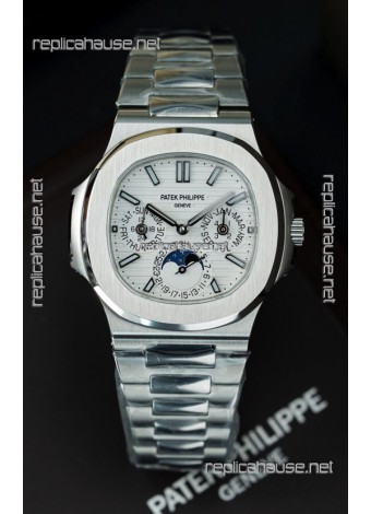 Patek Philippe Nautilus 5740 Perpetual Calendar Stainless Steel White Dial Swiss Replica Watch