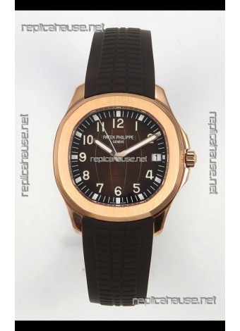 Patek Philippe Super Clone Aquanaut 5167 904L Rose Gold Brown Dial Watch 