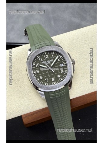 Patek Philippe Aquanaut Super Clone 5168G Green Dial 904L Steel Replica Watch 