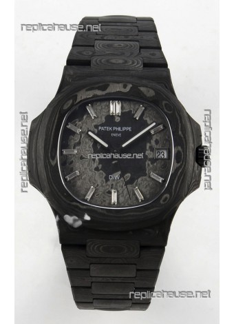 Patek Philippe Nautilus 5711 DiW Black Carbon Dial 1:1 Mirror Swiss Replica Watch