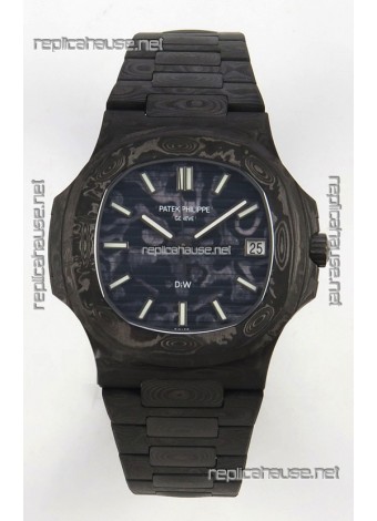 Patek Philippe Nautilus 5711 DiW Blue Carbon Dial 1:1 Mirror Swiss Replica Watch