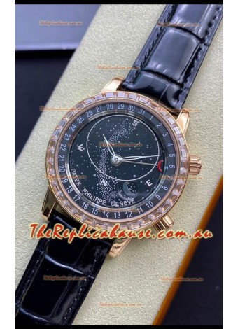 Patek Philippe 6104R Grand Compilations Handwind Swiss Replica Watch - Diamonds Bezel