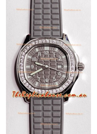 Patek Philippe Super Clone Aquanaut LUCE 5069-001 Quartz in Grey Dial 35MM