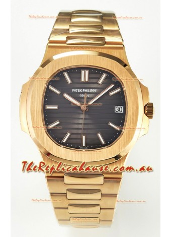 Patek Philippe Super Clone Nautilus 5711/1R-001 in Rose Gold Grey Dial