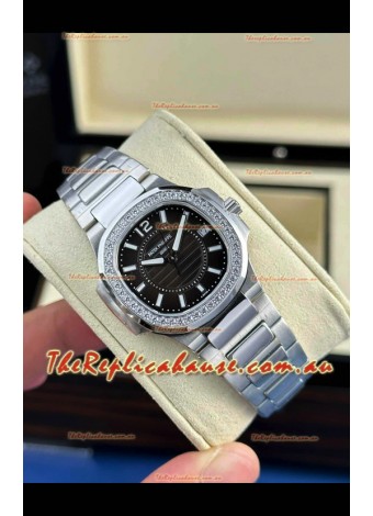 Patek Philippe Nautilus Super Clone 7010 32MM 1:1 Mirror Replica Black Dial 