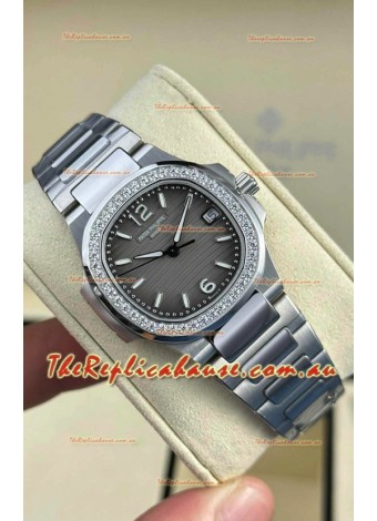 Patek Philippe Nautilus Super Clone 7010 32MM 1:1 Mirror Replica Grey Dial 