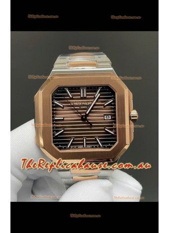 Patek Philippe Cubitus 5821 Two Tone Casing Brown Dial Swiss Replica Watch 