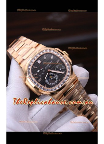 Patek Philippe Nautilus 5712R 1:1 Quality Swiss Replica Watch in Black Dial