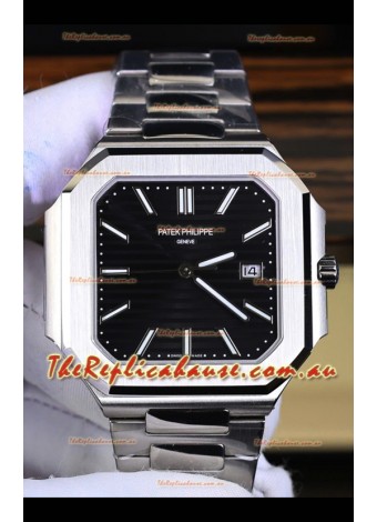 Patek Philippe Cubitus 5821 904L Steel Casing Black Dial Swiss Replica Watch 