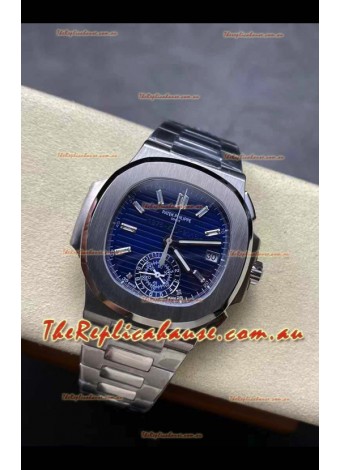 Patek Philippe Nautilus 5980/1A 40th Anniversary Chronograph Steel Case in Purple Dial - 1:1 Mirror Replica