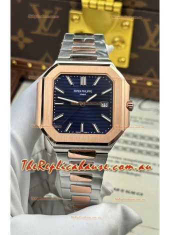 Patek Philippe Cubitus 5821 Two Tone Casing Blue Dial Swiss Replica Watch 