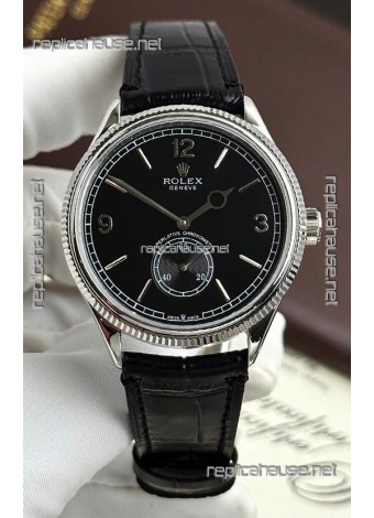 Rolex 1908 Perpetual Swiss Movement Replica Watch in Steel Casing Black Dial 
