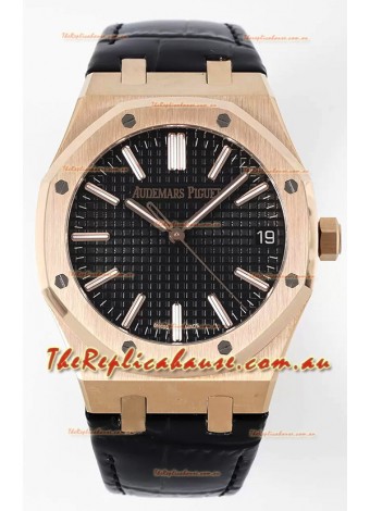 Audemars Piguet Royal Oak 15510 50th Anniversary 41MM Black Dial Rose Gold 41MM 1:1 Mirror Replica