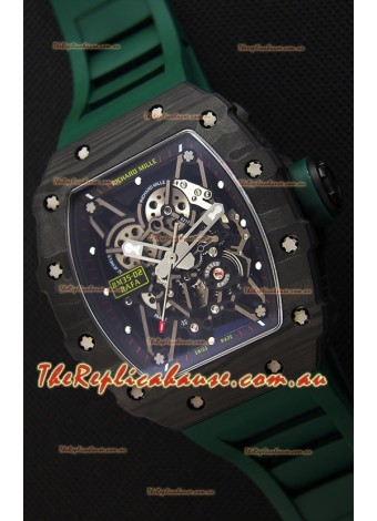 Richard Mille RM35-02 Rafael Nadal Forged Carbon Case with Green Strap 