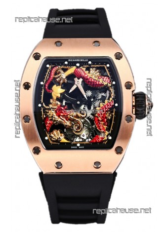 Richard Mille RM057 Dragon Dial Rose Gold Watch in Swiss Automatic Movement