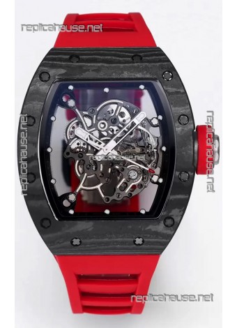 Richard Mille RM055 Black Carbon Casing 1:1 Superclone Genuine Tourbillon Watch 