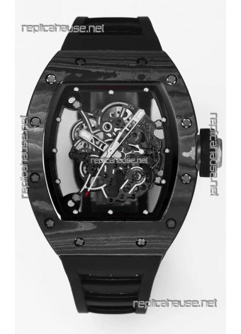 Richard Mille RM055 Black Carbon Casing 1:1 Superclone Genuine Tourbillon Watch 