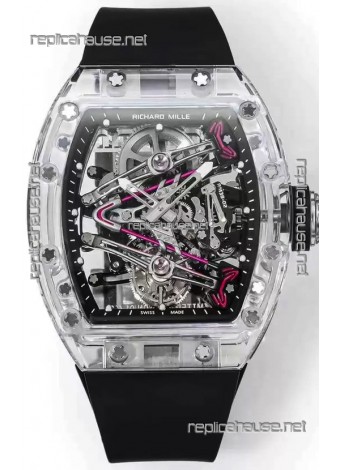Richard Mille RM38-02 Sapphires Bubba Watson Black Rubber Tourbillon Movement 1:1 Mirror Replica