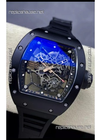 Richard Mille RM035 AMERICAS Black DLC & Rose Gold Casing 1:1 Swiss Replica Watch 