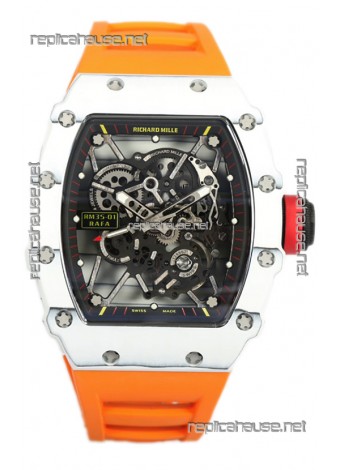 Richard Mille RM35-01 Rafael Nadal Carbon Fiber Casing with Genuine Tourbillon Super Clone Watch