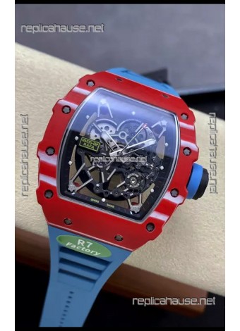 Richard Mille RM35-02 Rafael Nadal Carbon Blue Strap with Genuine Tourbillon Super Clone Watch