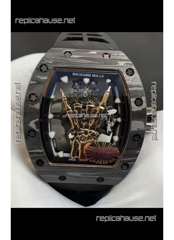 Richard Mille RM66 Flying Genuine Tourbillon Black Carbon Superclone Replica Watch 