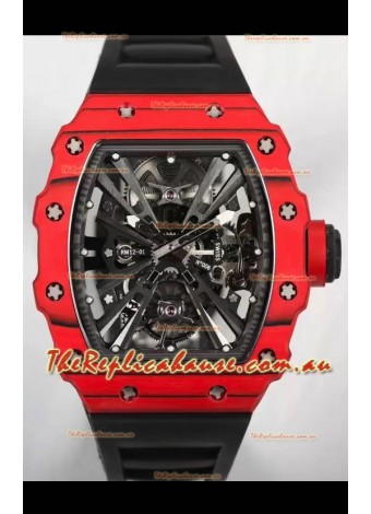 Richard Mille RM12-01 Carbon Fiber Case Genuine Tourbillon Movement 1:1 Mirror Replica Watch