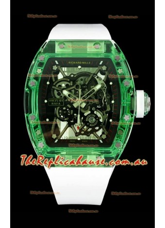 Richard Mille RM35-01 Transparent Sapphires Casing with Genuine Tourbillon Super Clone Watch
