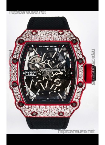 Richard Mille 035-02 Red NTPT Real Vaucher Movement Super Clone Watch 