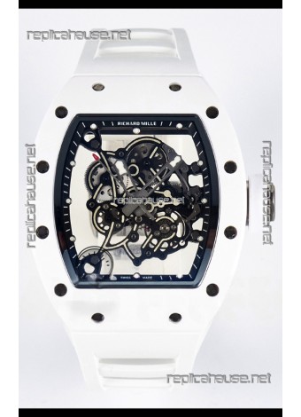Richard Mille RM055 White Ceramic Real Vaucher Movement Super Clone Watch 