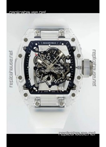 Richard Mille RM055 Transparent Sapphires Casing with Genuine Tourbillon Super Clone Watch