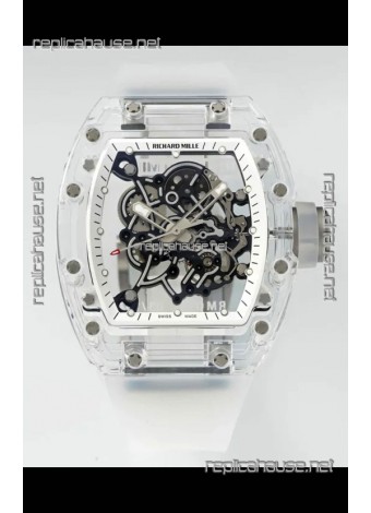 Richard Mille RM055 Transparent Sapphires Casing with Genuine Tourbillon Super Clone Watch