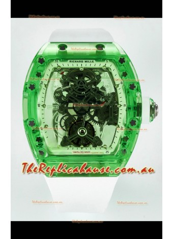 Richard Mille Super Clone 56-01 Transparent Sapphires Casing with Genuine Tourbillon Watch