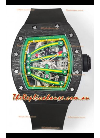 Richard Mille Super Clone RM59-01 Carbon NTPT Case Green Dial Swiss Replica Watch