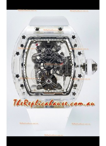 Richard Mille Super Clone 56-01 Transparent Sapphires Casing with Genuine Tourbillon Watch