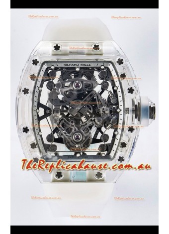 Richard Mille Super Clone 56-01 Transparent Sapphires Casing with Genuine Tourbillon Watch