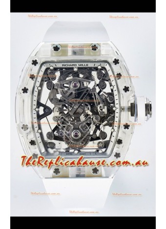 Richard Mille Super Clone 56-01 Transparent Sapphires Casing with Genuine Tourbillon Watch