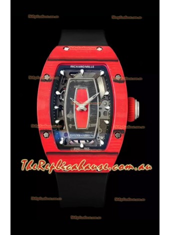 Richard Mille RM07 Red Carbon Casing 1:1 Superclone Swiss Replica Watch