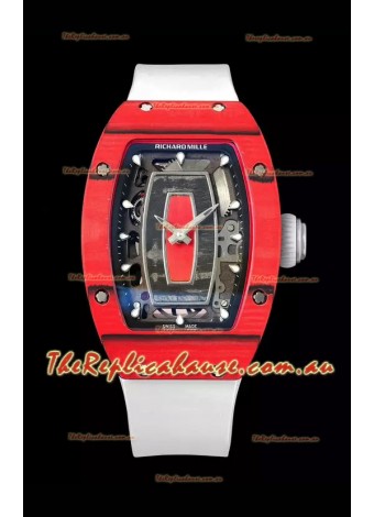Richard Mille RM07 Red Carbon Casing 1:1 Superclone Swiss Replica Watch