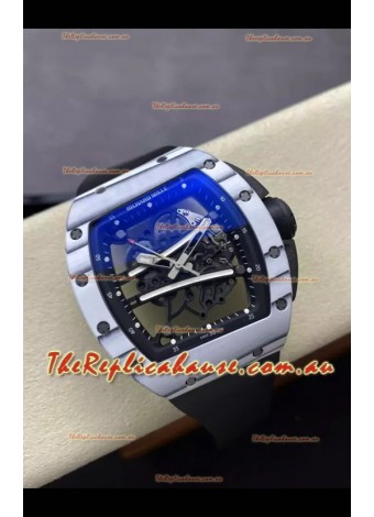 Richard Mille Super Clone RM61-01 Yohan Blake White Quartz NTPT Casing Tourbillon Movement 