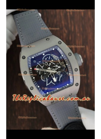 Richard Mille Super Clone RM055 Ceramic/Titanium Grey Casing with Genuine Tourbillon Watch 