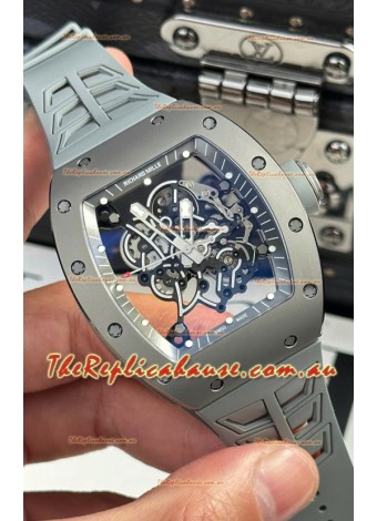 Richard Mille Super Clone RM055 Ceramic/Titanium Grey Casing with Genuine Tourbillon Watch 