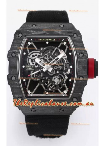 Richard Mille RM35-01 Rafael Nadal Carbon Fiber Casing with Genuine Tourbillon Super Clone Watch
