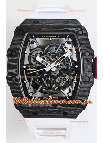 Richard Mille RM35-02 Rafael Nadal Carbon Fiber Casing with Genuine Tourbillon Super Clone Watch