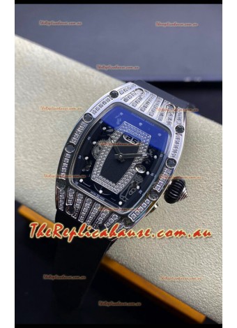 Richard Mille RM-07-01 Stainless Steel Diamonds Ladies 1:1 Mirror Replica Watch 