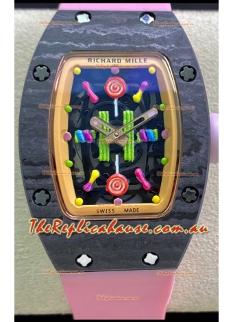 Richard Mille RM-07 Bon Bon Carbon Casing Ladies 1:1 Swiss Replica Watch