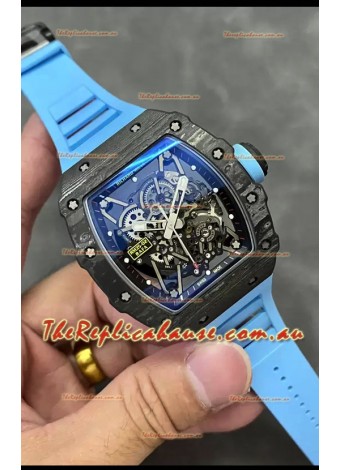 Richard Mille RM35-02 Rafael Nadal Carbon Fiber Casing with Genuine Tourbillon Super Clone Watch